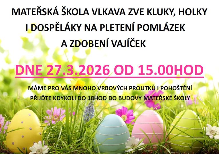 Velikonoční tvoření v&nbsp;MŠ Vlkava