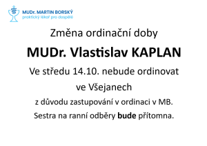 Změna ordinační doby